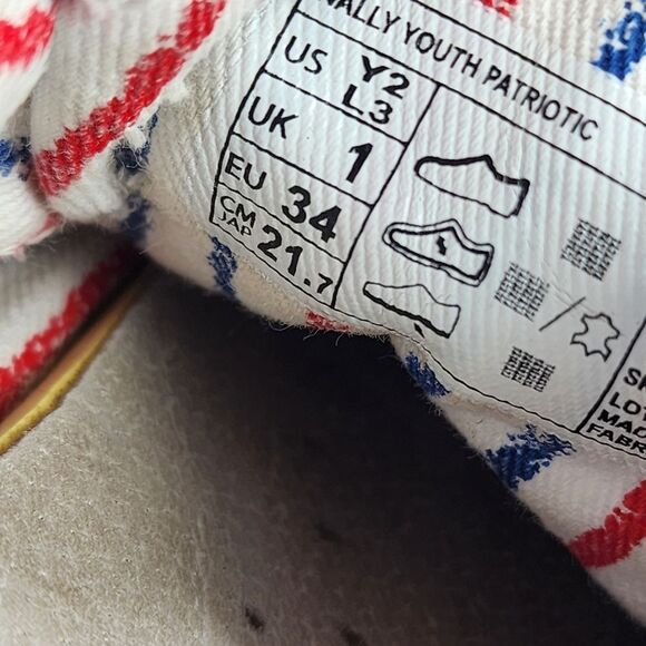 Hey Dude Kids Wally Stars and Stripes Patriotic Red White Blue Slip On Shoes 2y - Picture 4 of 8